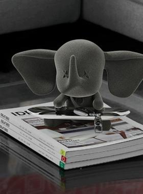 奢NJ031锦厅轩阁轻小飞象托盘摆件入户玄关钥匙收纳装迁饰品客乔