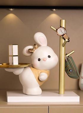 钥匙收纳物置架YFP兔子玄关摆件入鞋柜家居装饰品搬家物乔礼迁新
