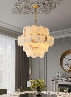 现代轻奢新设中式约全铜客厅云书石吊灯计65699师简大气卧室房餐