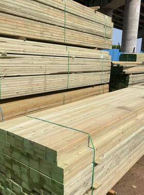 户外防院腐木条板米4长框KYW架庭地板木屋建筑木头方木立柱松木龙