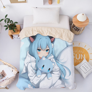 卡通女孩动漫夏季空调被定做可水洗猫羽雫夏凉被芯宿舍单人薄被子