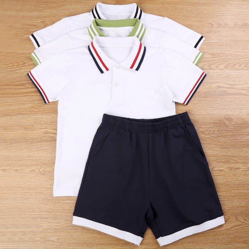 儿童校服中小学生园服夏季白色短袖T恤POLO衫男童女纯棉两件套装,童装/婴儿装/亲子装,校服/园服,淘宝优惠券,粉丝福利购,淘宝优惠卷