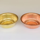 手工纯铜盆加厚纯铜盆婚庆盆纯紫铜脸盆紫铜盆足浴盆红黄铜盆