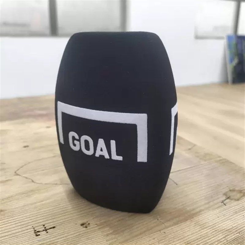 定做三角形加厚现场台标防喷套新闻媒体记者采访话筒配件防风棉