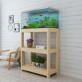 实木鱼缸架子实木底座花架简易底柜木架子多层置物架鱼缸底座 包邮