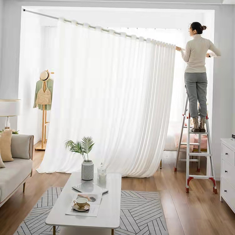 免打孔窗帘伸缩杆子,适用于小窗/飘窗/落地窗/隔断帘/门帘等场景