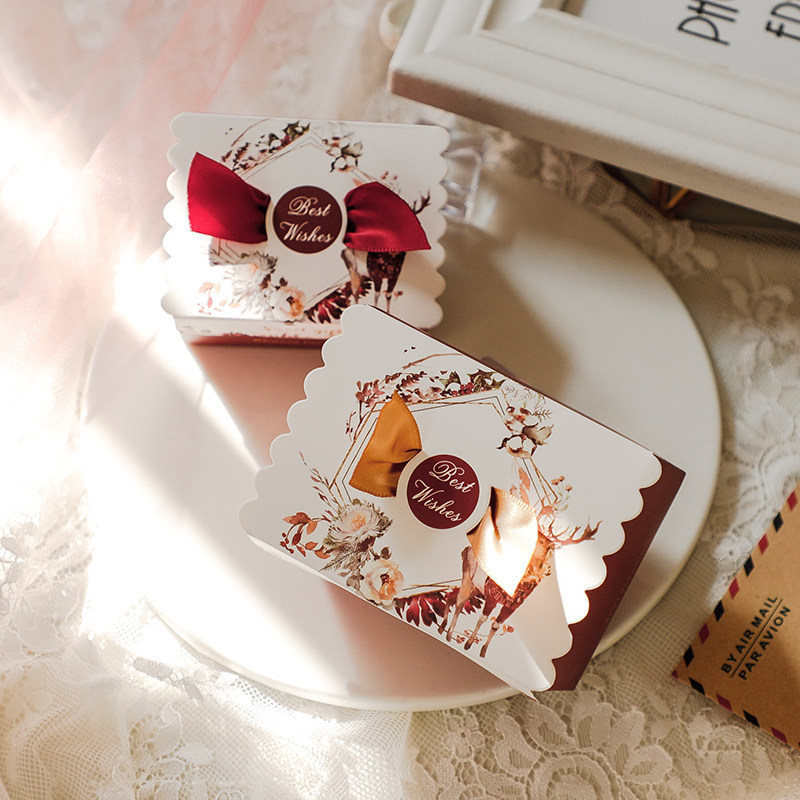 创意婚礼伴手礼盒2021糖盒结婚喜糖盒子森系个性小号糖果盒包装盒