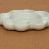 景德镇陶瓷水彩45寸6寸7寸调色盘美术梅花白色颜料盘文房四宝 包邮