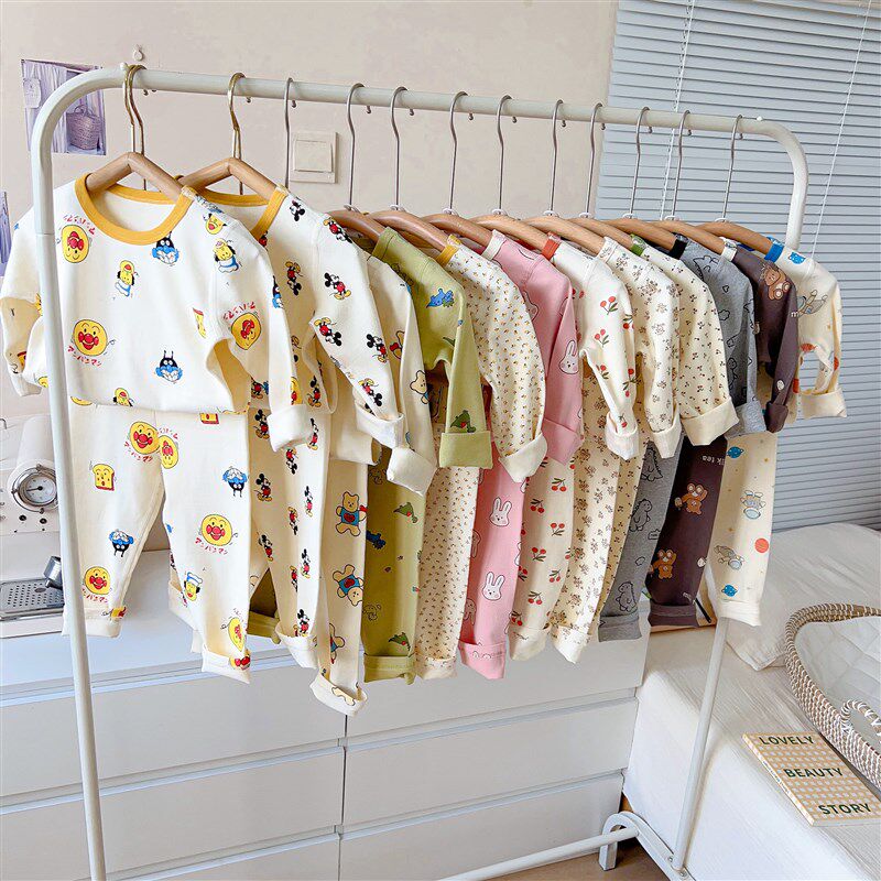 儿童羊毛拉架秋衣秋裤套装加厚保暖男童女宝宝磨毛纯棉内衣睡衣冬