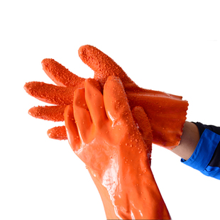 东亚807止滑浸塑手套防水耐油耐酸碱劳工手套渔业机械耐磨胶手套