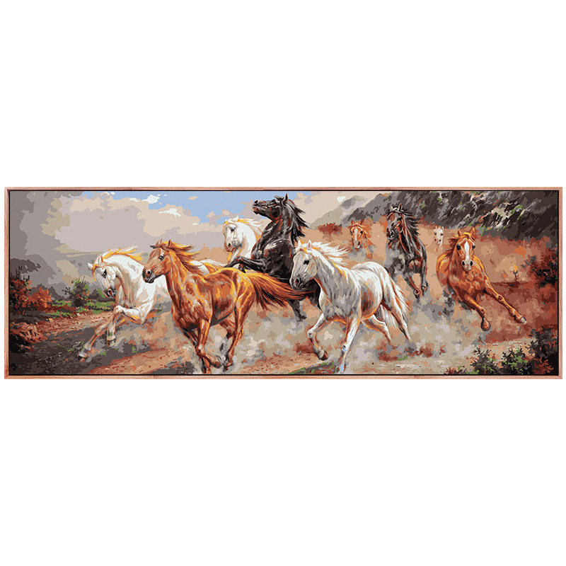 数字油画填色diy风景手绘中国风大尺寸手工填充绘画油彩画装饰画