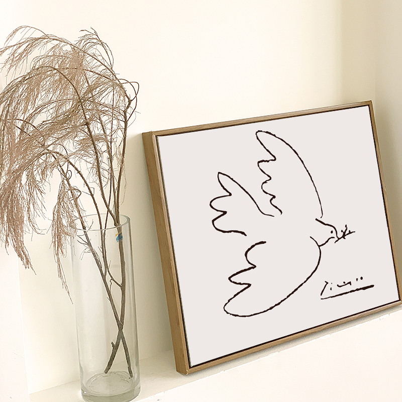 毕加索数字油画diy填色抽象和平鸽装饰画手绘填充简约线条油彩画