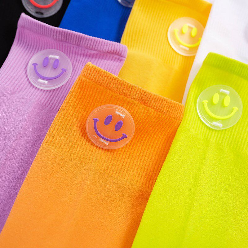 儿童袜子夏季薄款女童彩色糖果袜宝宝夏天长筒冰冰袜男童中筒袜潮