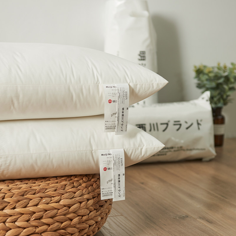 单人纯棉枕芯60支全棉纯白枕头单只高枕中枕低枕超柔母婴级一只装