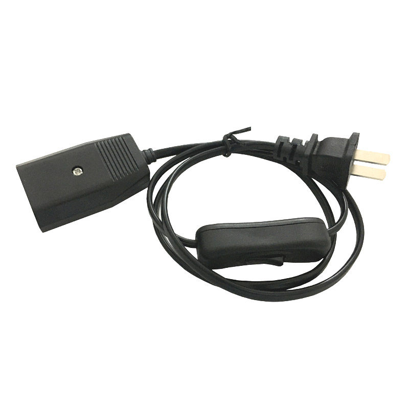 国标两脚转欧标两圆脚4.0插孔电源线生态灯化妆镜转换延长线600W