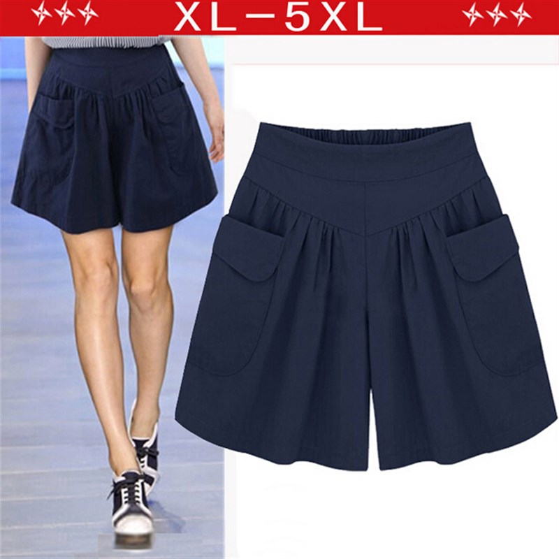 夏装新款欧美肥婆装大码女装200斤胖mm宽松阔腿短裤胖女人打底裤
