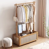 衣帽架落地卧室挂衣架家用房间挂衣服架子多功能一体式 收纳置物架