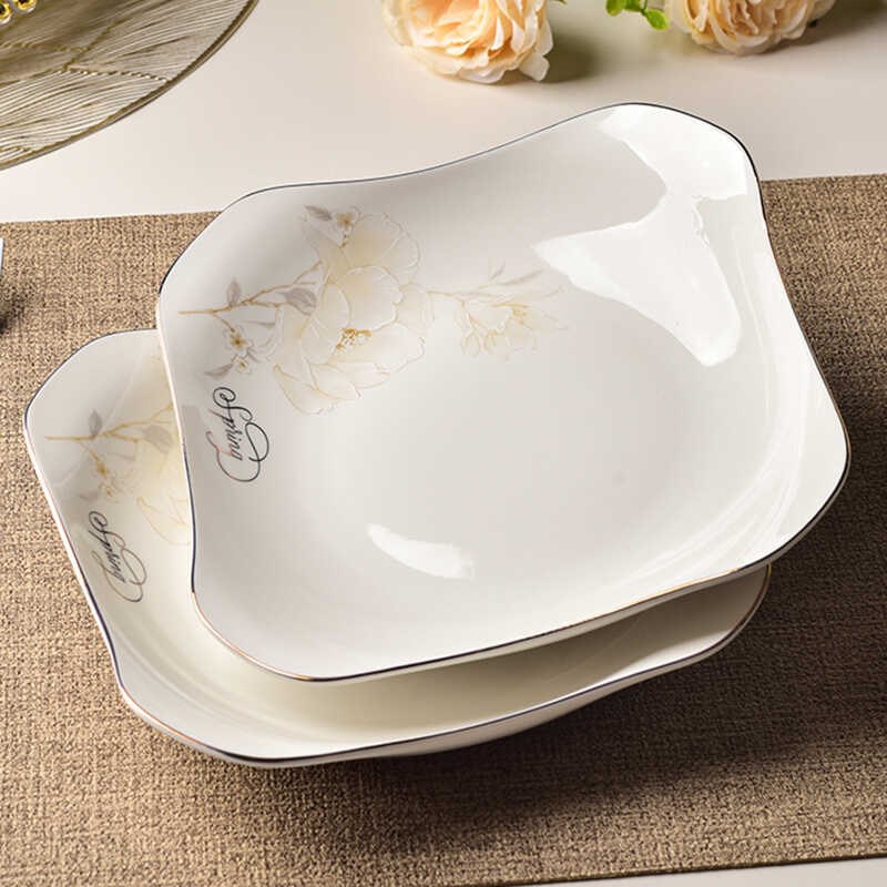 玉珑汤碗陶瓷碗家用2025新款盘子鱼盘家用饭碗盘子家用菜盘中式风