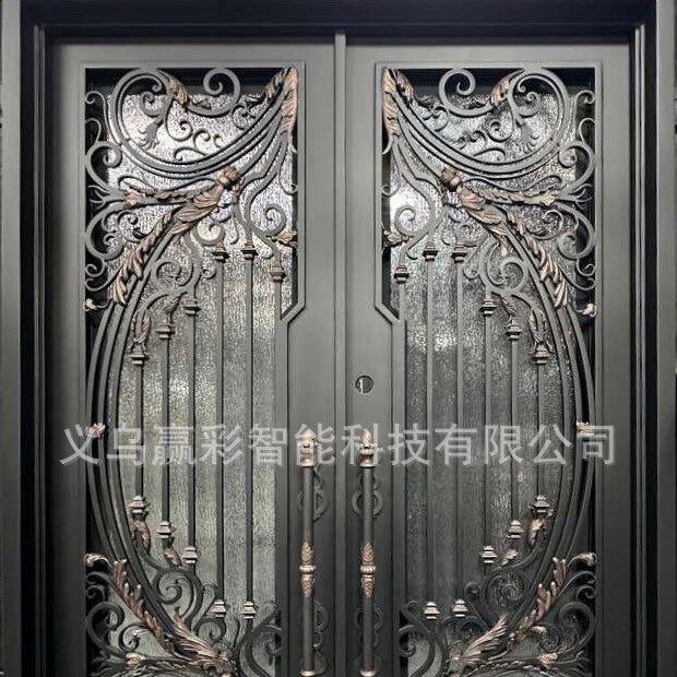 别墅庭院CNC大门电动铝艺门院子门小区车库门铁艺切割平移门齿条