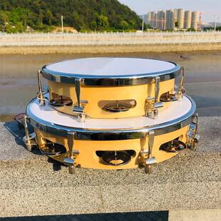 热销款 奥尔夫乐器可调铃鼓单排手摇铃鼓儿童打击乐器自调音手拍鼓