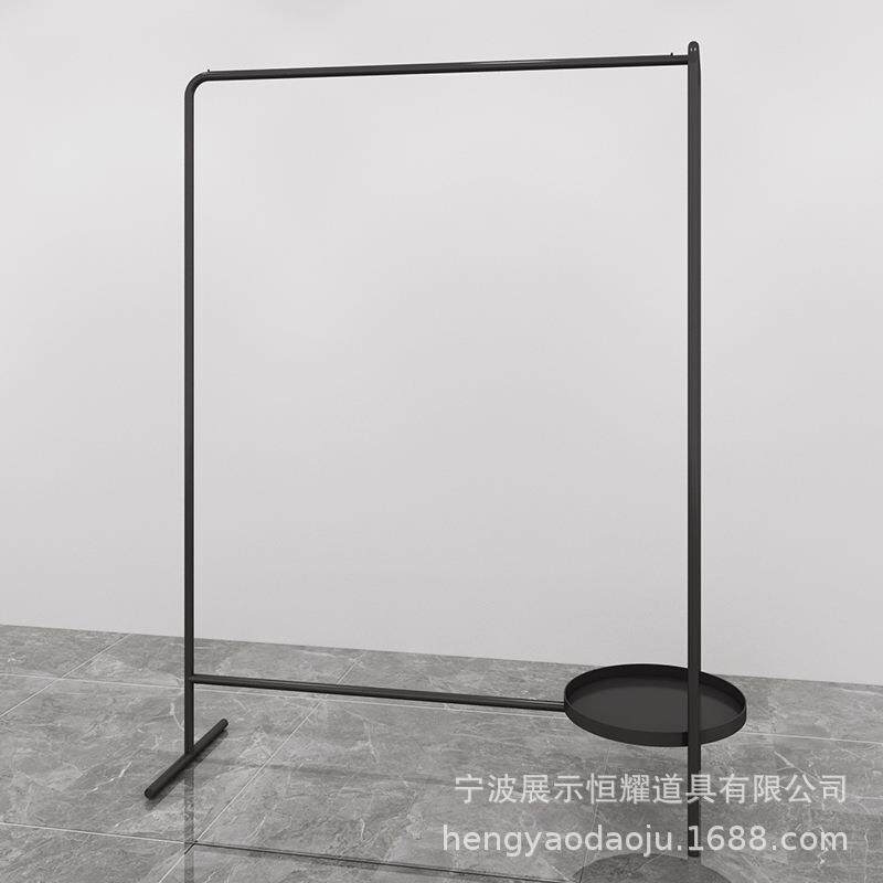 服装店展示架落地式组合简约侧挂中岛陈列架挂衣杆女装店货架专用