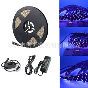 调光5050灯珠UV紫光395-400波段LED灯带60珠12V滴胶防水