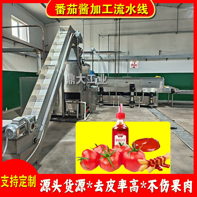 番茄西红柿蒸汽去皮机果蔬深加工土豆脱皮机黄桃葡萄罐头加工设备