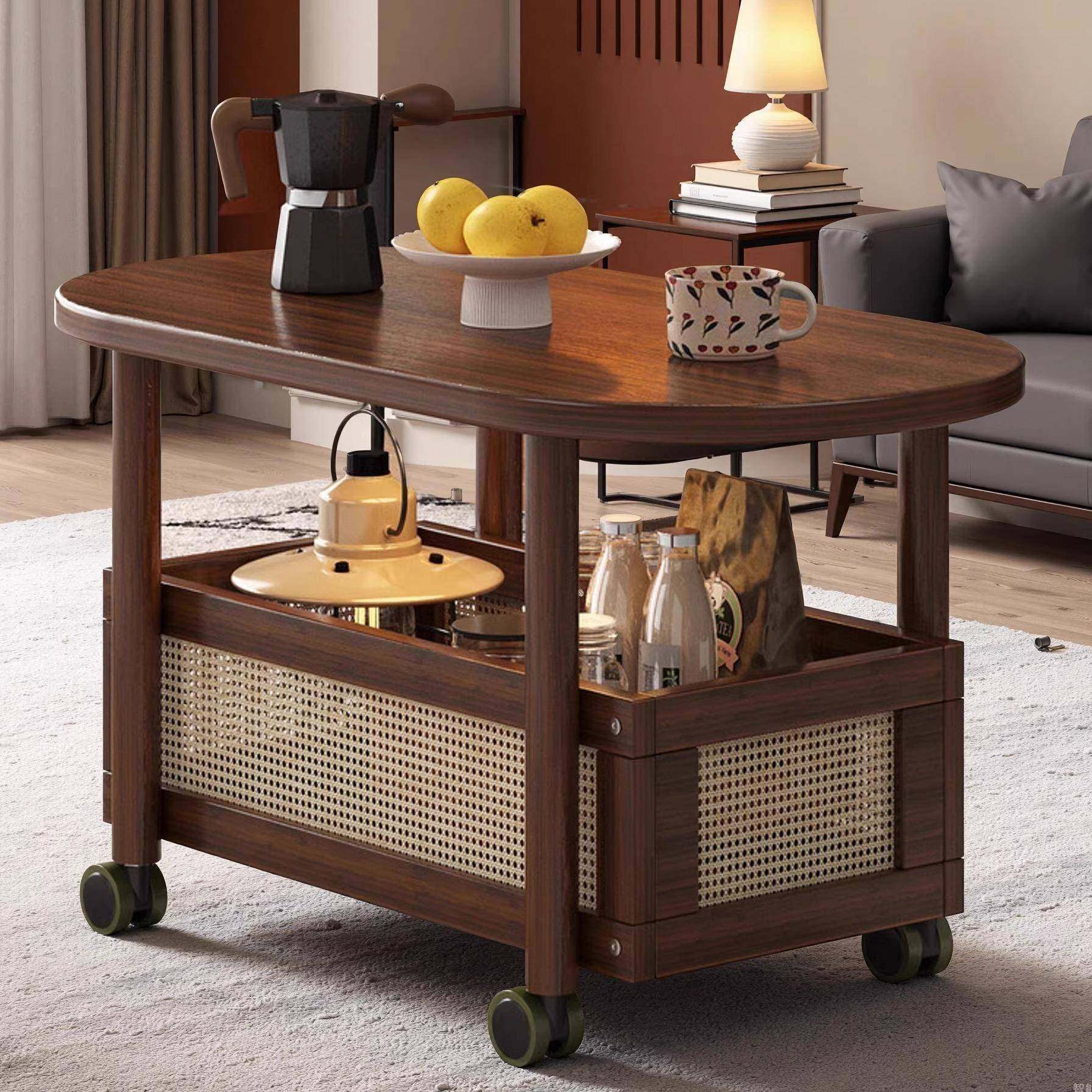 中古风沙发边几家用客厅床头可移动轻奢茶几小桌子双层置物小推车,机械设备,其他机械设备,淘宝优惠券,粉丝福利购,淘宝优惠卷