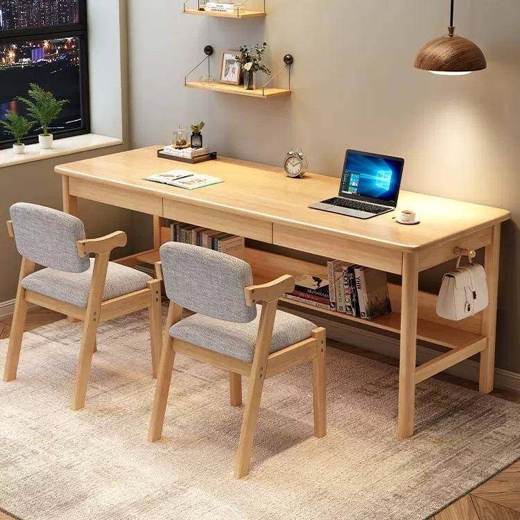 北欧实木双人大书桌带抽屉家用多人儿童学习桌椅组合办公室大板桌,机械设备,其他机械设备,淘宝优惠券,粉丝福利购,淘宝优惠卷