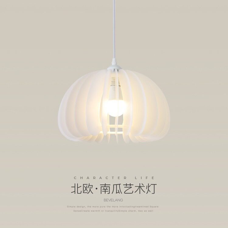 餐厅吊灯创意个性现代简约白色南瓜餐桌吧台灯北欧网红led饭厅灯