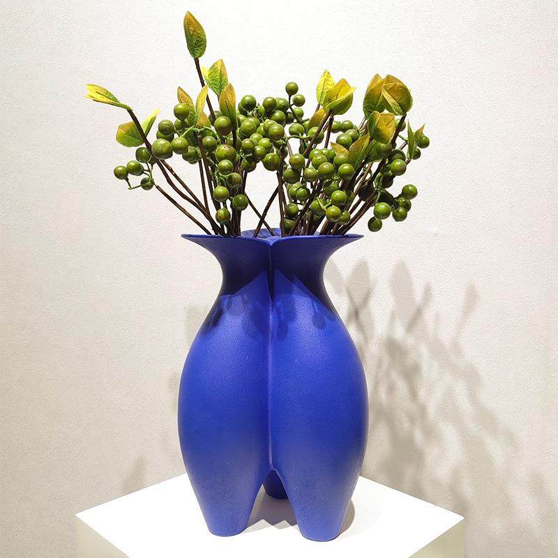 现代简约蓝色树脂三脚花瓶摆件创意设计样板房客厅插花家居饰品,机械设备,其他机械设备,淘宝优惠券,粉丝福利购,淘宝优惠卷