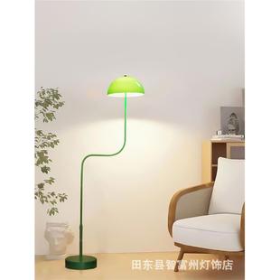 复古绿色豆芽落地灯中古卧室台灯创意书房客厅沙发墙角氛围装饰灯