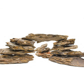 松皮石造景小块片石乌龟晒台天然观赏石头鱼缸水族箱造景成品套餐