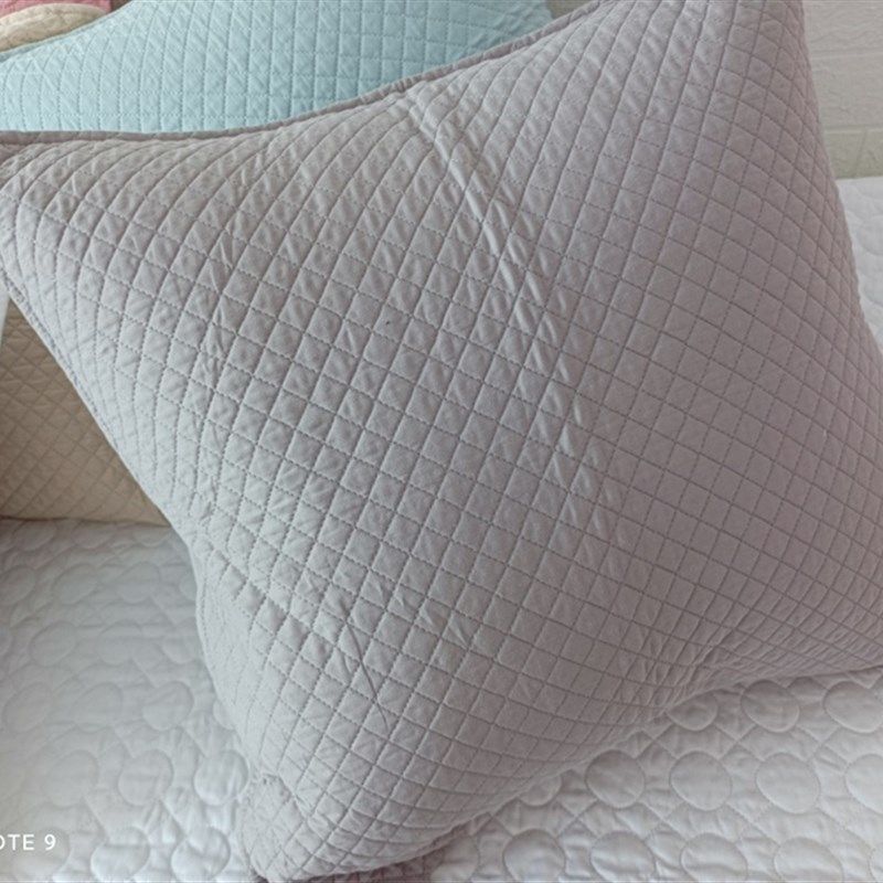 纯棉绗缝夹棉沙发靠垫套靠枕套大号50X90抱枕套60X90 6565 75