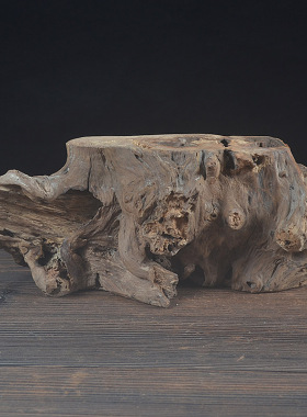 创意风化木根雕人物佛像底座实木枯木木架家居客厅装饰品禅意摆件