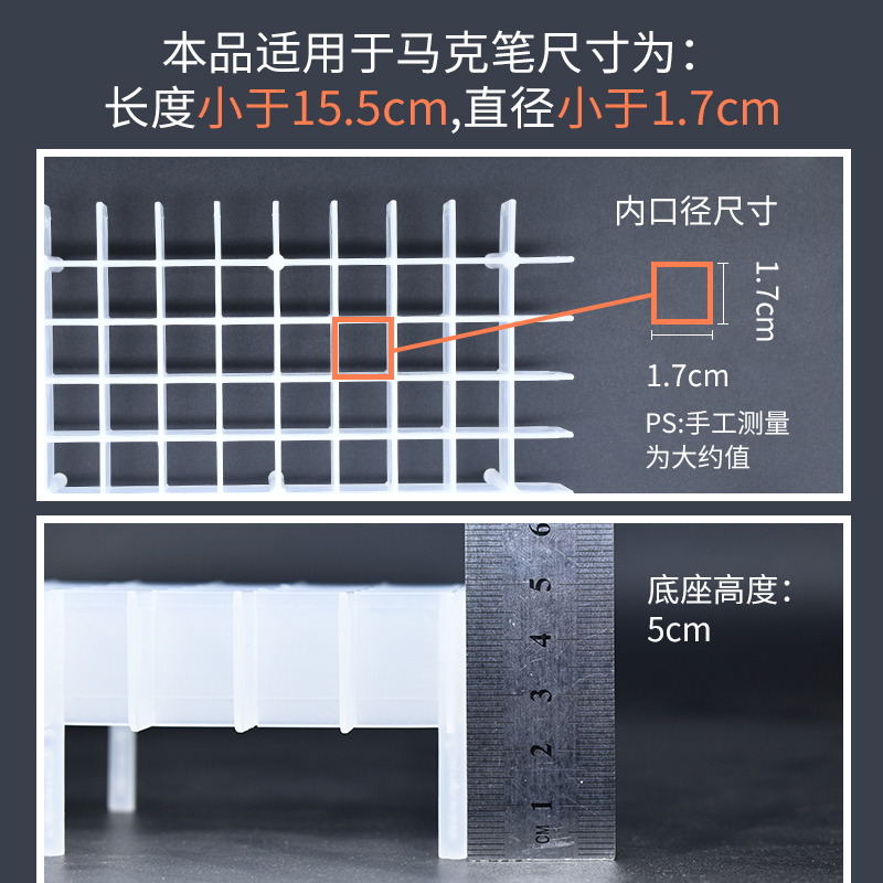 千彩乐 马克笔盒子收纳盒大容量马克笔收纳笔盒便携手提12/24/36/