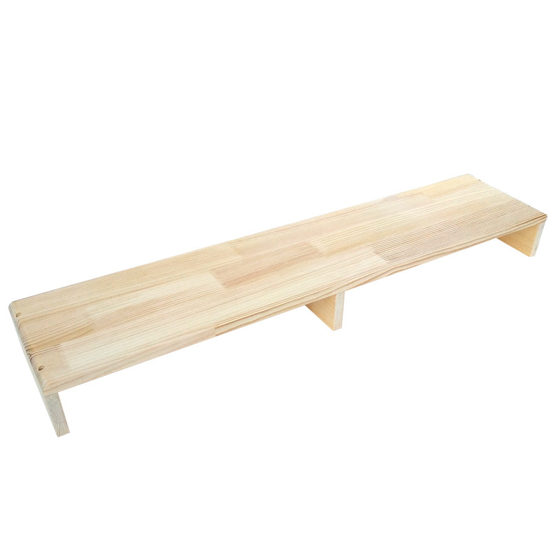 双屏显示器增高架实木电脑增高架子电视机支架桌面置物架加高加长