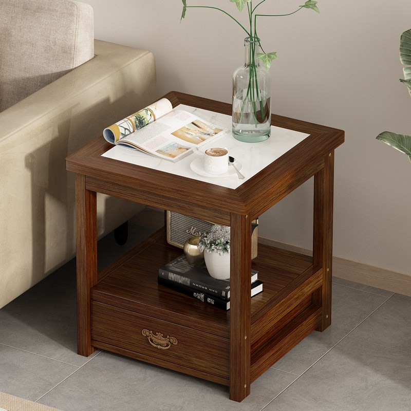 岩板边几角几茶几边柜角柜客厅沙发实木简约床头柜边桌茶桌小桌子
