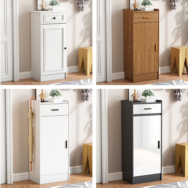 鞋柜简约家用进门口小户型单开门小尺寸储物柜窄款门外高立式鞋柜