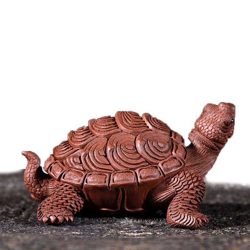 柏年堂 吉柏年 紫砂雕塑茶宠摆件 手工可养招财 龙龟 寿龟