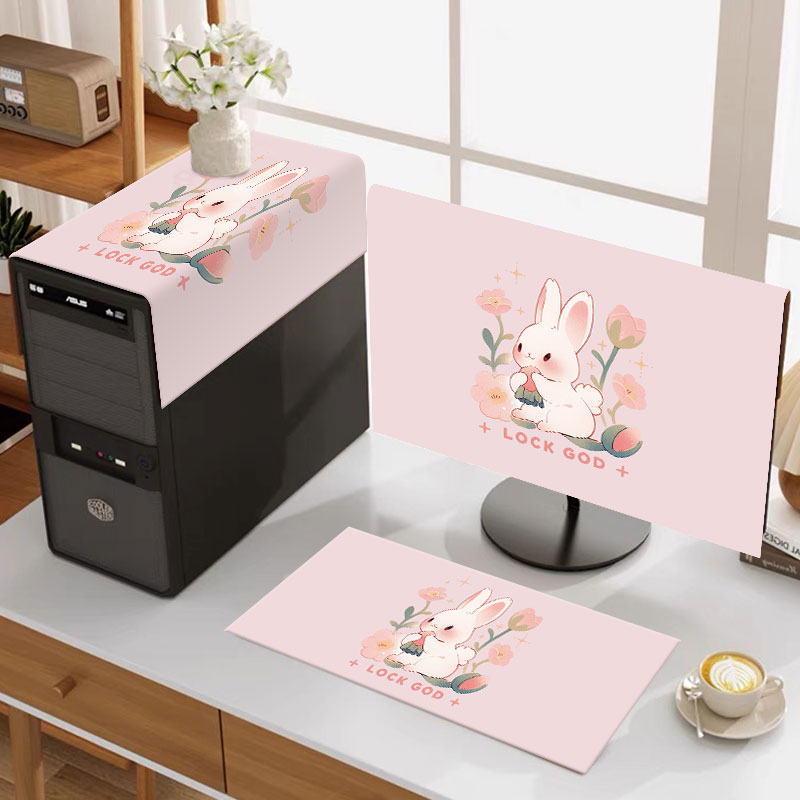 台式电脑防尘罩显示器主机保护罩套防晒24寸家用27寸键盘盖布新款