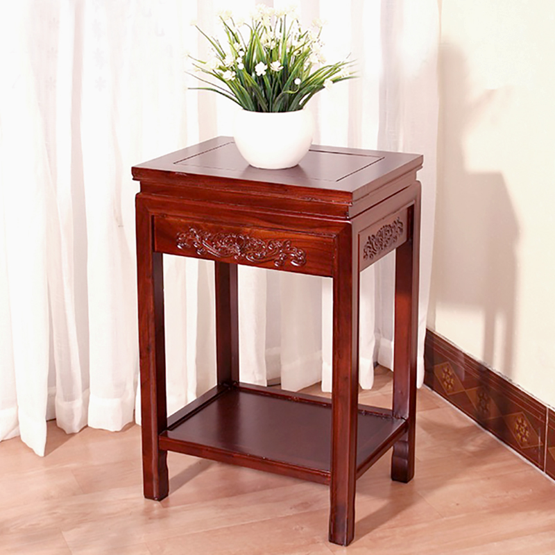 长桌置物架实木茶几花架鱼缸奇石桌盆景架玄关窄桌室内中式角边几