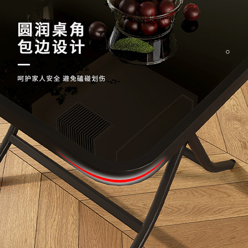 简易折叠桌方桌小户型阳台圆桌简约家用餐桌可折叠户外正方形桌子