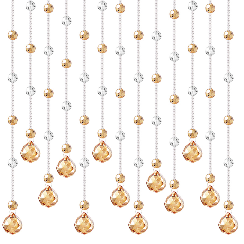 珠帘隔断帘客厅过道帘子轻奢装饰帘玄关水晶玻璃珠门帘免打孔挂帘