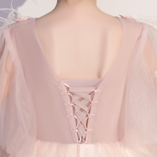 儿童晚礼服高贵公主女童婚纱花童女孩生日模特走秀钢琴演出服洋气