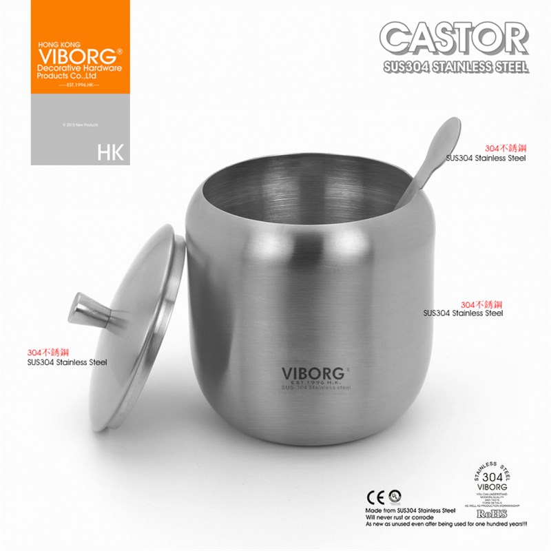 【香港域堡】304不锈钢厨房调味架调味盒套装调料罐瓶OS-6081