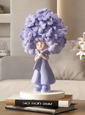 治愈系女孩酒柜装饰品摆件轻奢客厅电视柜玄关乔迁生日新年礼物