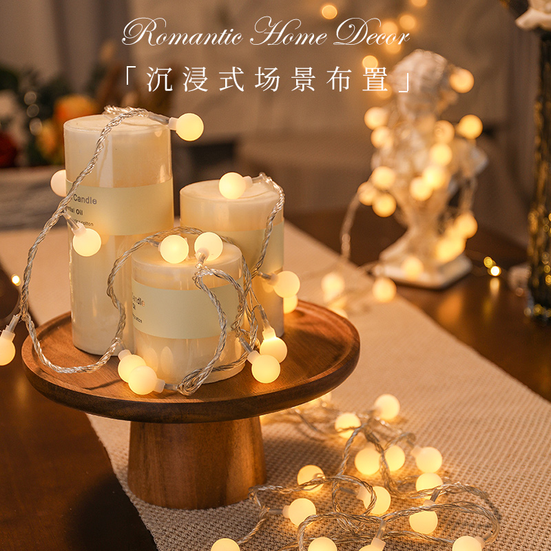 户外露营氛围灯天幕装饰彩灯阳台布置摆摊星星灯串灯带led小灯泡