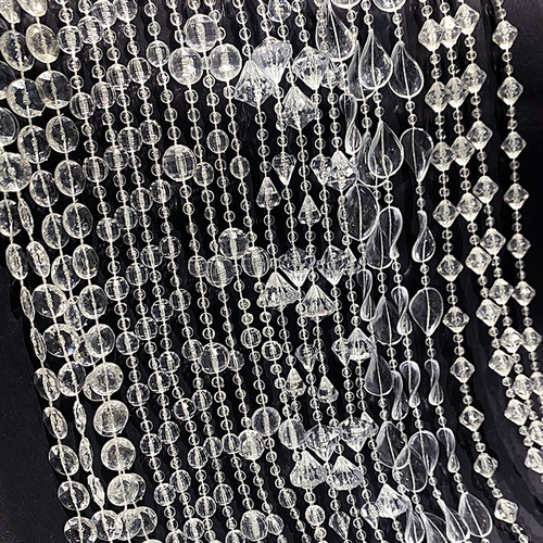 亚克力珠帘线帘婚庆路引水晶珠串婚礼现场舞台吊顶装饰门帘隔断帘