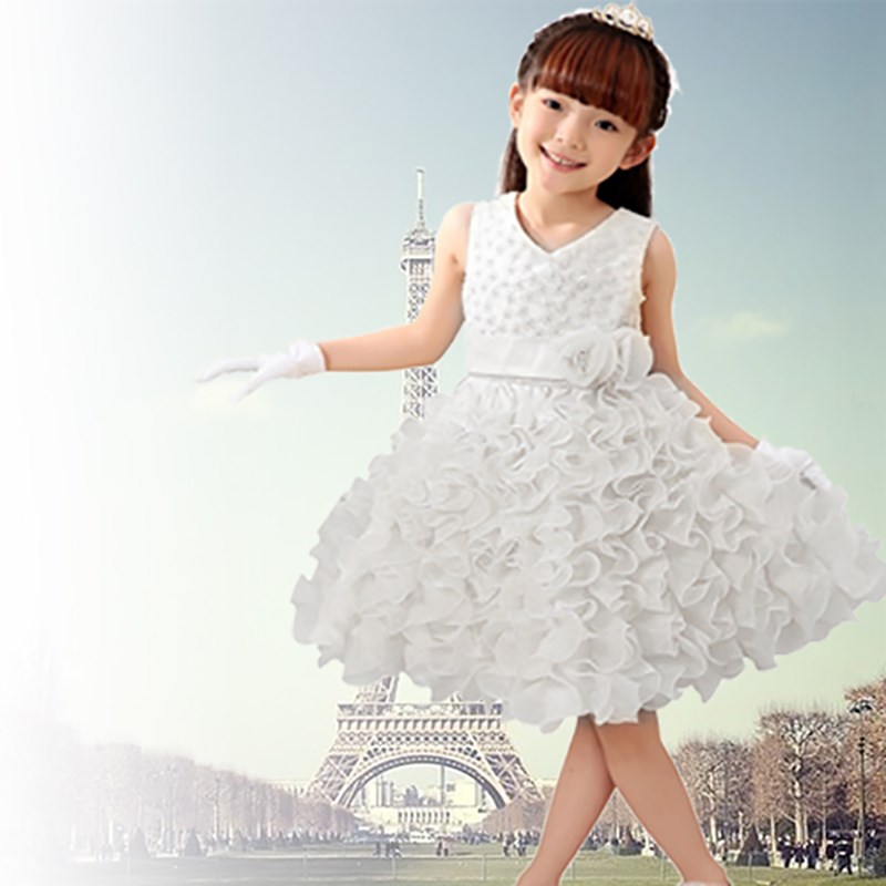 女童礼服儿童公主裙连衣裙夏装蓬蓬裙子女孩生日主持人钢琴演出服